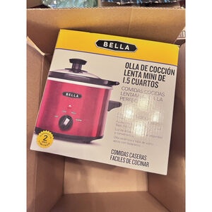 1.5 QT Bella PLAID Slow Cooker (new without barcode) UNIQUE COLOR